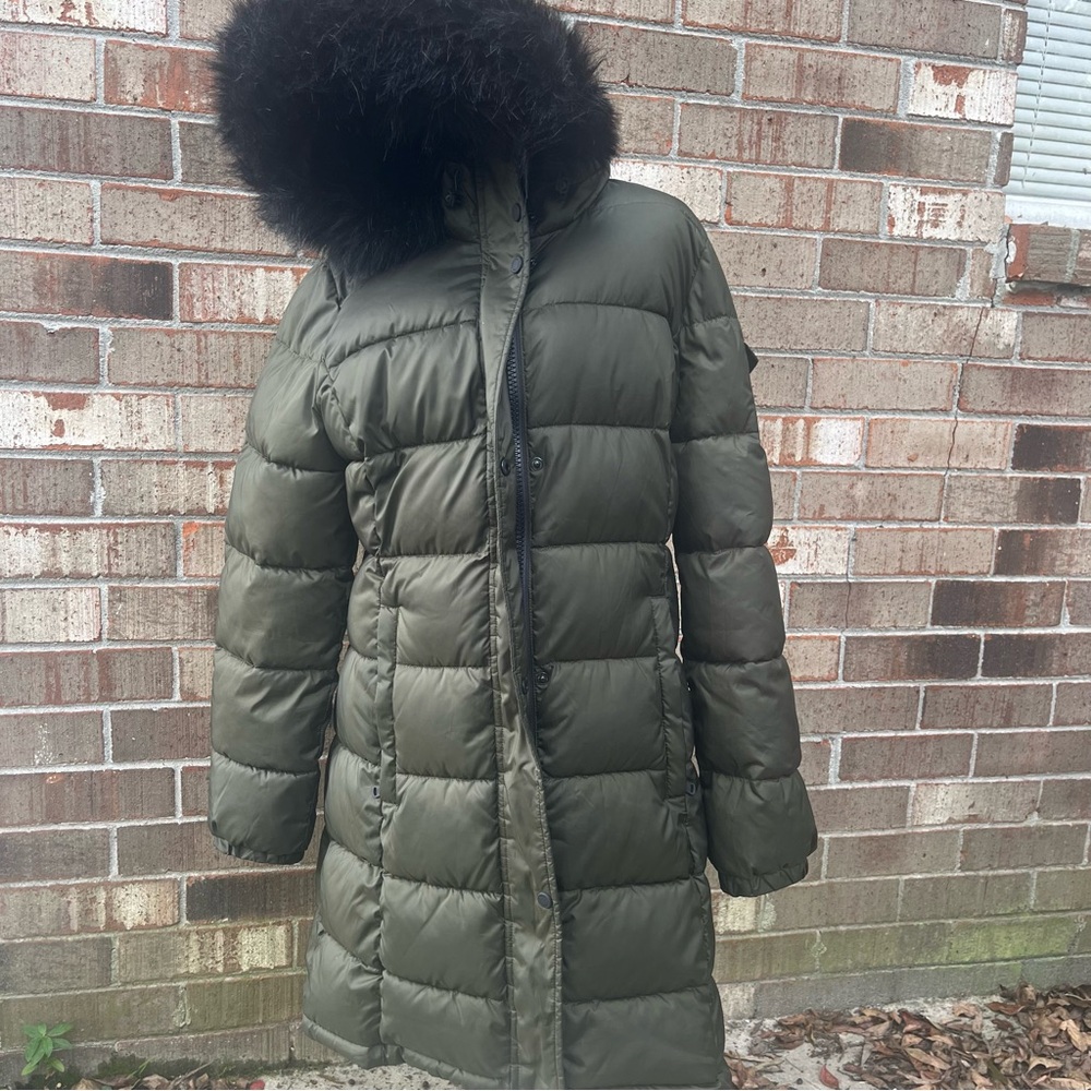 Calvin Klein Sorona Aura 0° F Puffer Coat Women's Size M Forrest Green - Picture 2 of 13